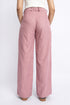 The Tea Pink Corduroy Straight Fit Trousers